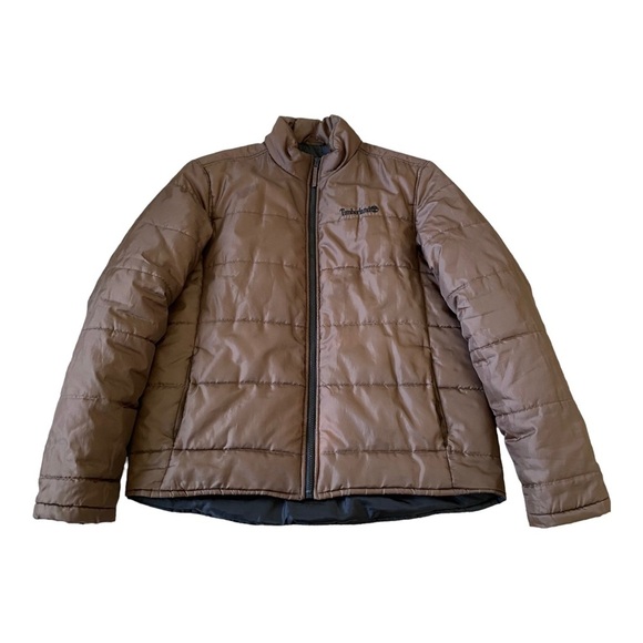 Timberland Brown Puffer Jacket large - Picture 1 of 4